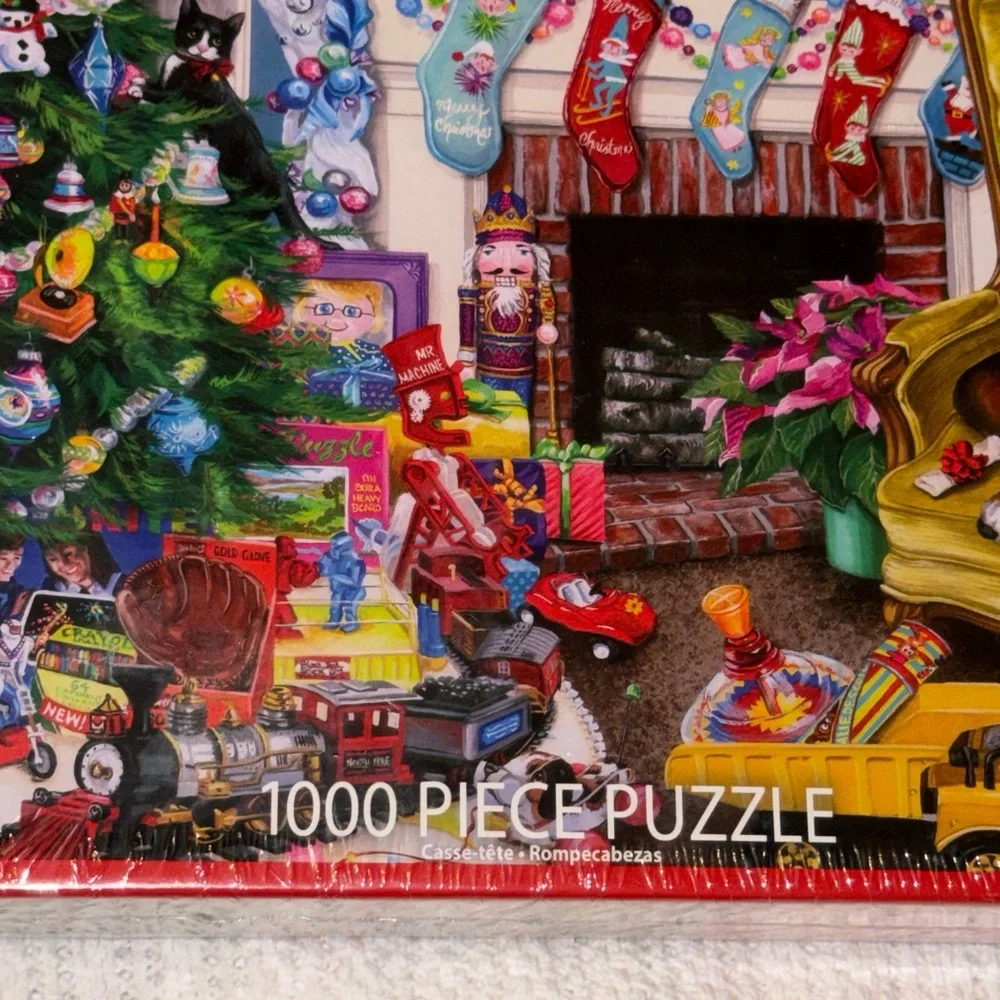 White Mountain Christmas “Christmas Toys” Puzzle - Festive Holiday Scene‎ NEW